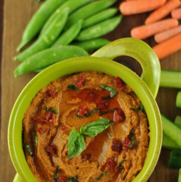 Sun-dried tomato and basil hummus Sun-dried tomato & basil hummus