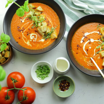 Roasted carrot and tomato soup Roasted carrot and tomato soup