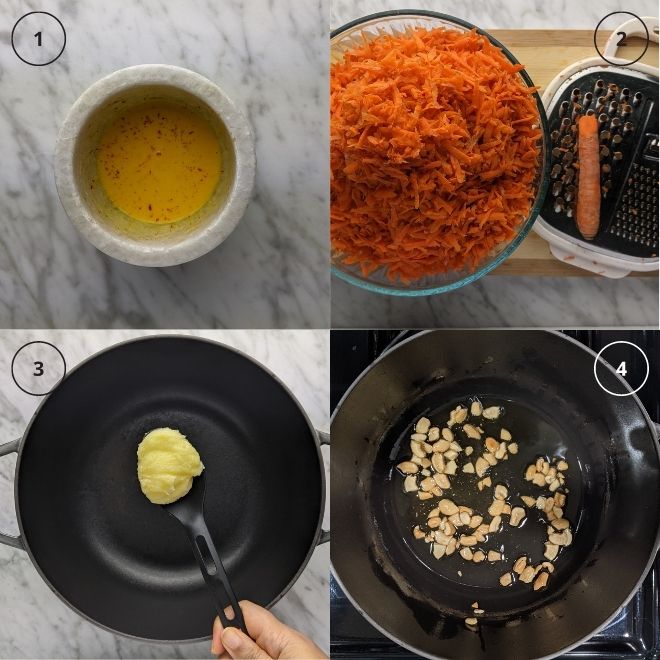 Carrot halwa step by step instructions