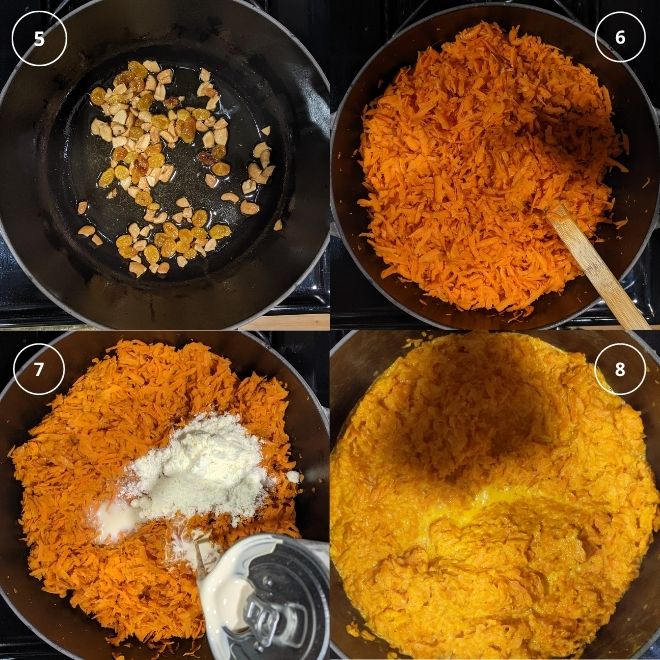 Carrot halwa step by step instructions