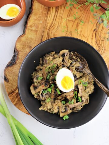 Savory mushroom oat risotto 3