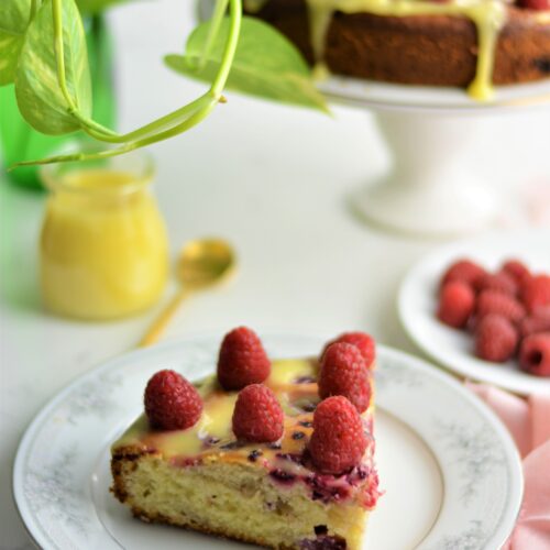 Lemon Raspberry Ricotta Cake