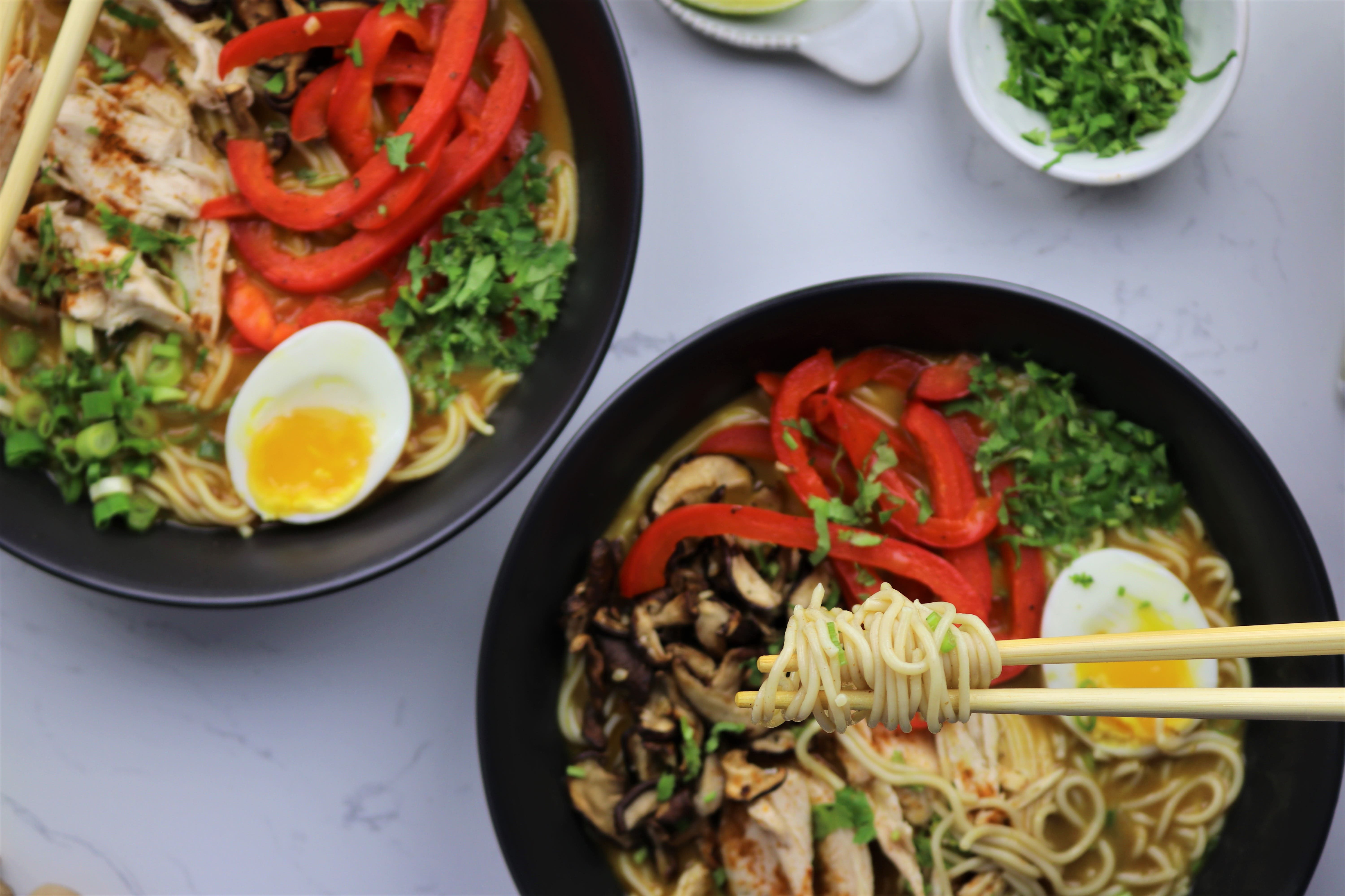 Yellow curry noodle soup