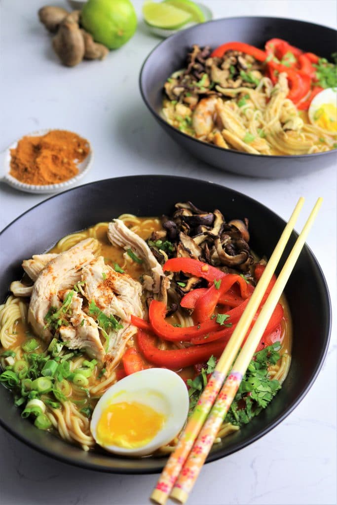 Yellow curry noodle soup