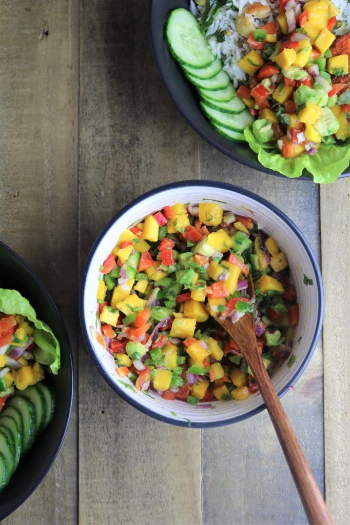 Mango avocado salsa