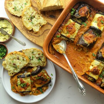 Makhani eggplant rollatini Makhani Eggplant Rollatini