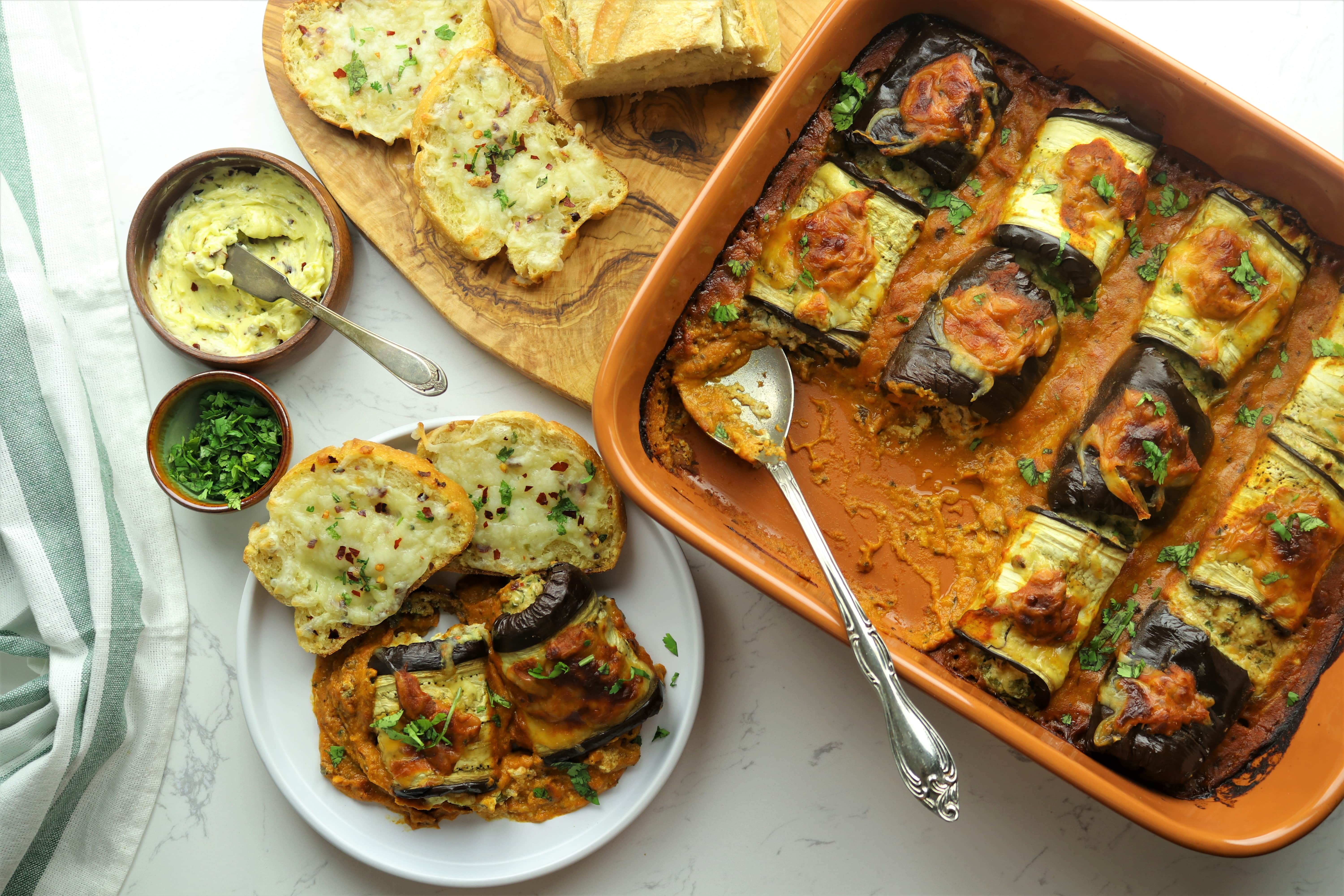 Makhani Eggplant Rollatini
