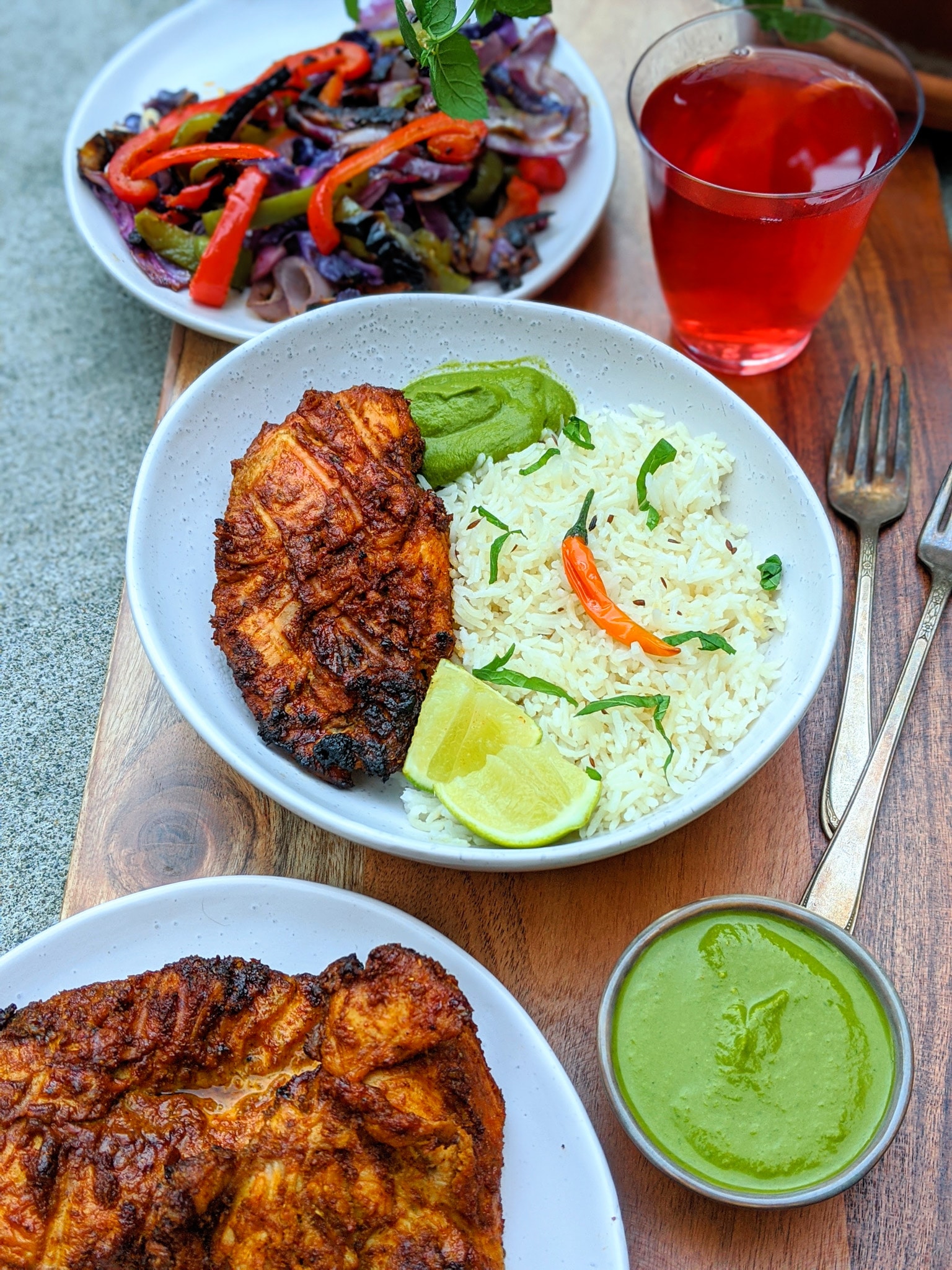 Spicy Saffron Grilled Chicken Lime Thyme
