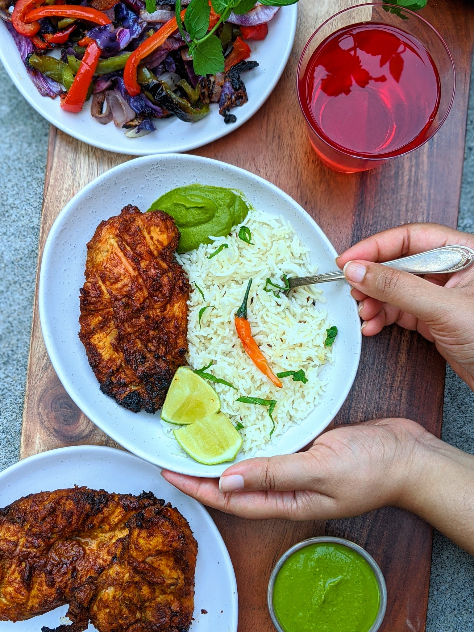 Spicy Saffron Grilled Chicken Lime Thyme