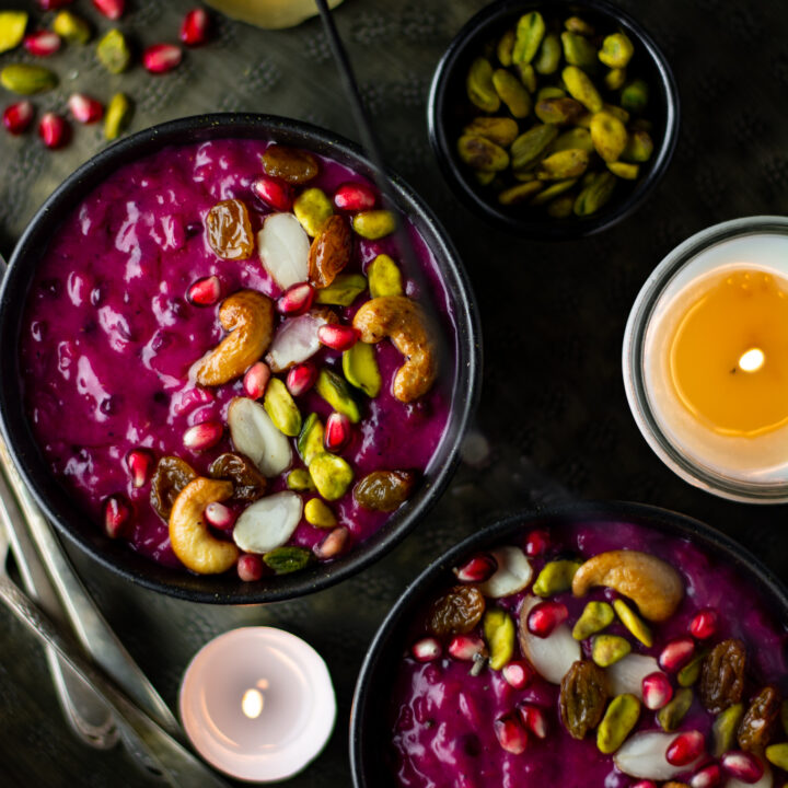 Vegan Beet, Tapioca & Rice Pudding (Indian Rice Kheer/payasam) - Lime Thyme