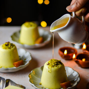 Basundi/Rabri gulab jamun panna cotta Basundi gulab jamun panna cotta