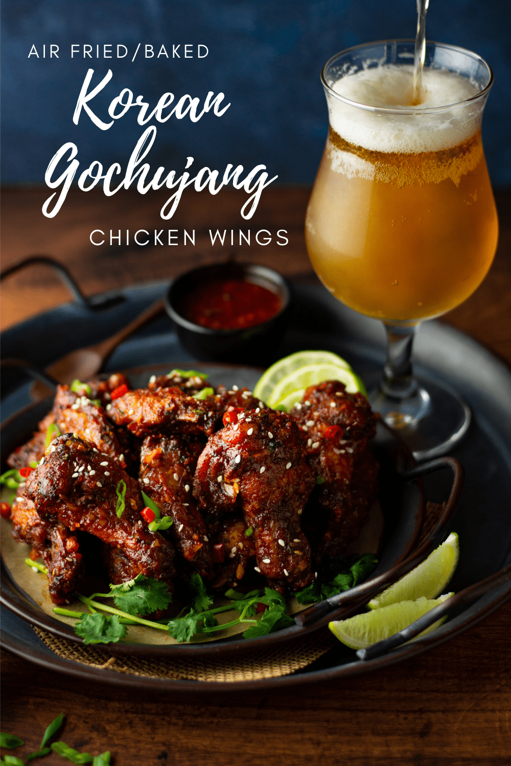 Korean Gochujang Chicken Wings (baked/air Fried) Lime Thyme