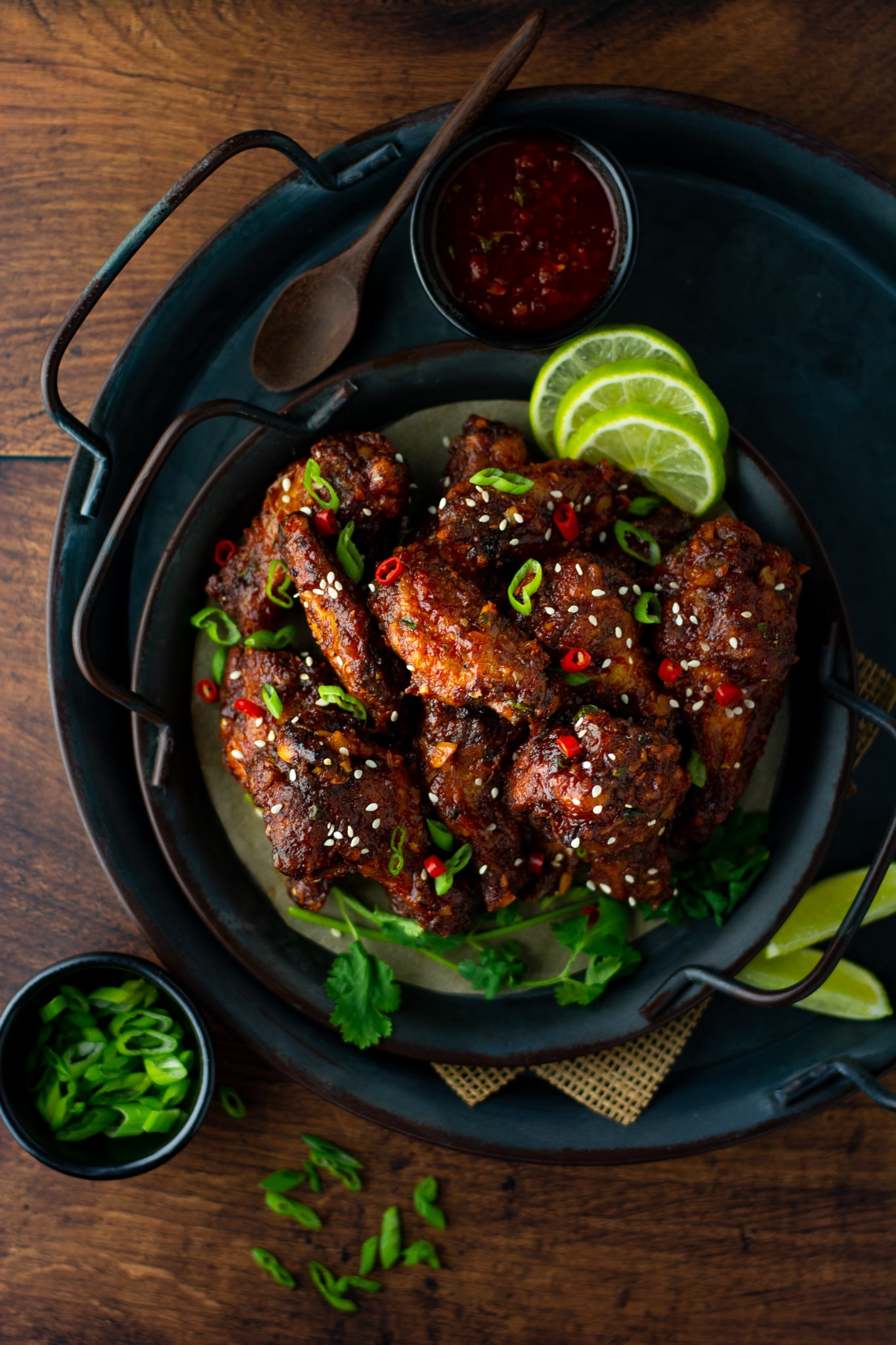 korean-gochujang-chicken-wings-baked-air-fried-lime-thyme