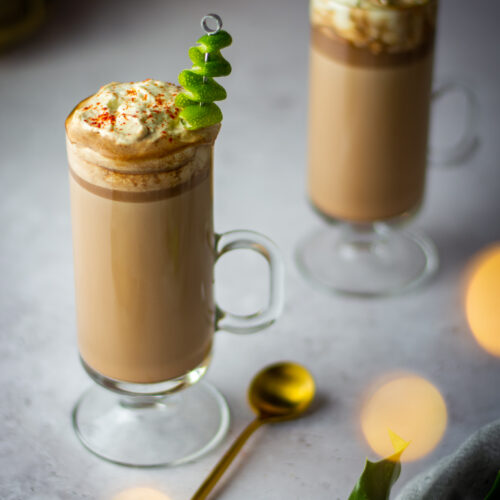 Spiked chili lime hot chocolate