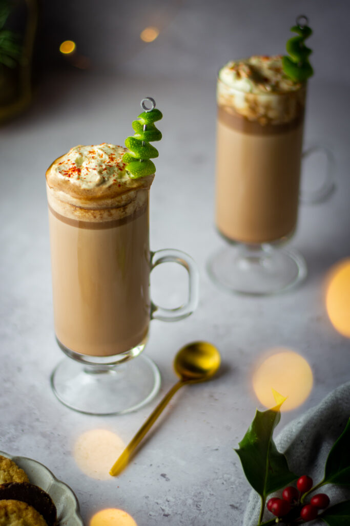 Spiked chili lime hot chocolate
