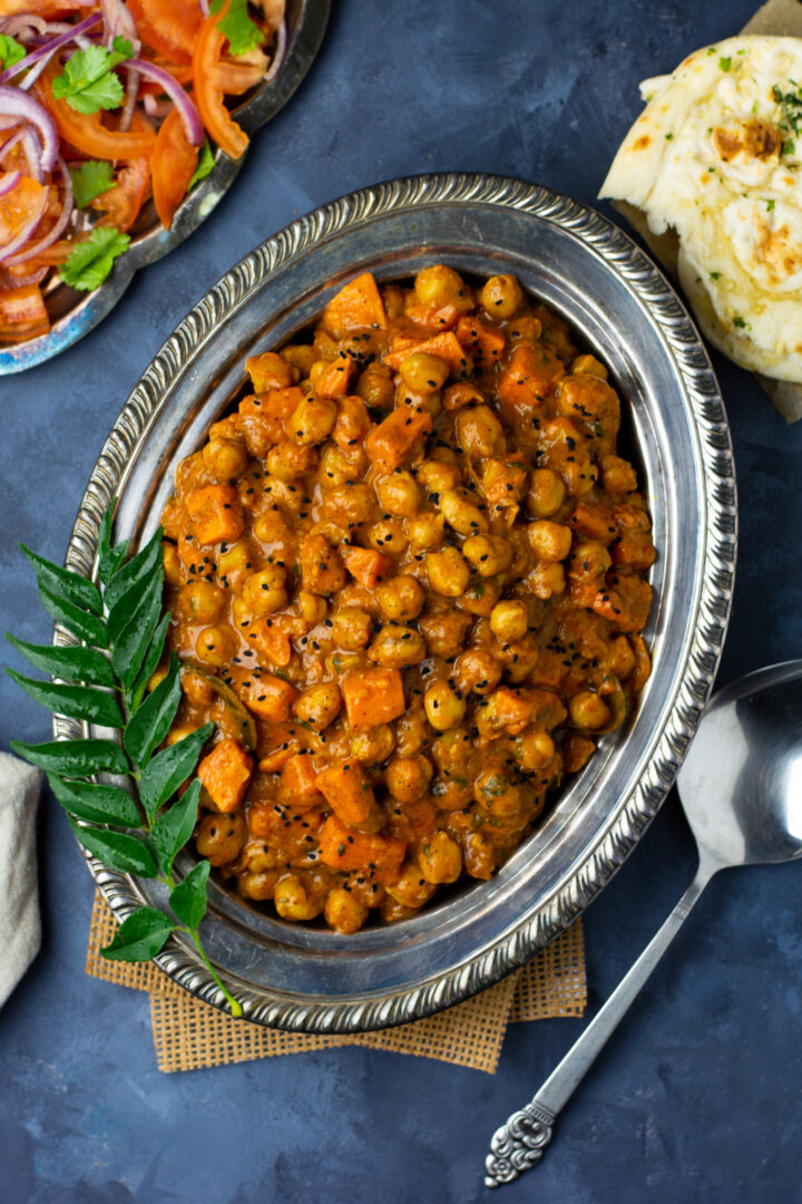 The Best South Indian Sweet Potato Chickpea Coconut Curry - Lime Thyme