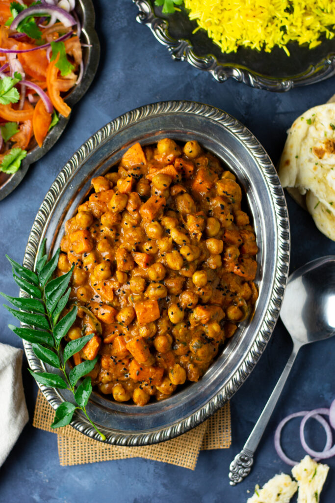 sweet potato chickpea coconut curry