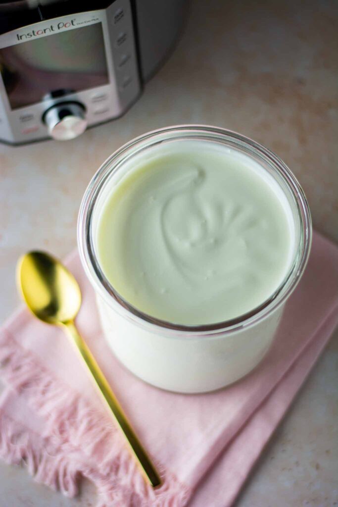 Instant Pot Cold Start Yogurt no Boil Lime Thyme