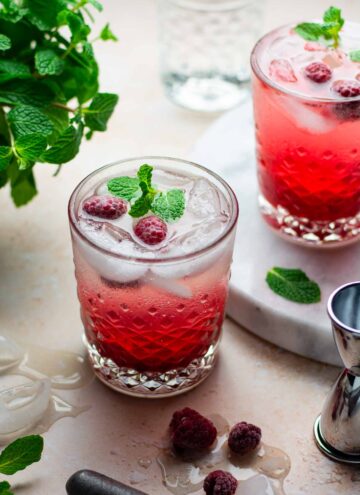 Raspberry rose gin fizz 25